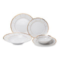 Vikko - Menuet, Gold and White, 20 Pc Dinnerware Set, Service for 4