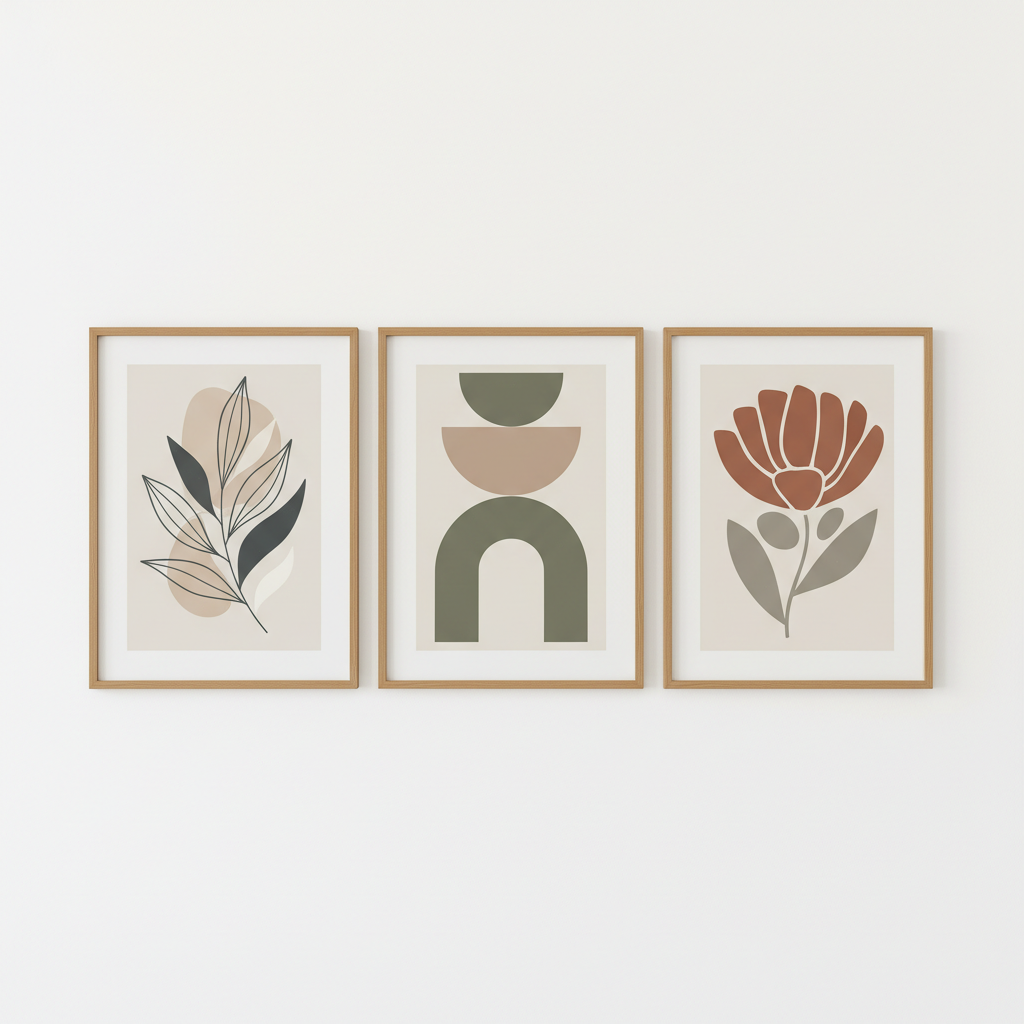 Minimal Wall Art Print Set (Set of 3)